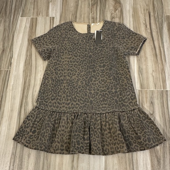 idem ditto Dresses & Skirts - Leopard Print Ruffle-Hem Maxi Dress - Brown